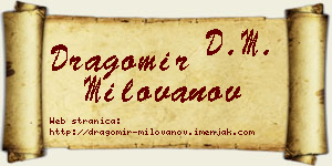 Dragomir Milovanov vizit kartica